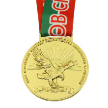 Medalha da Universidade dos Emirados Árabes Unidos com fita de ouro personalizado no atacado